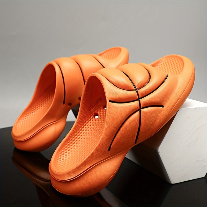 Men's Embossed Slides Casual Non Slip Slippers Open Toe Shoes
