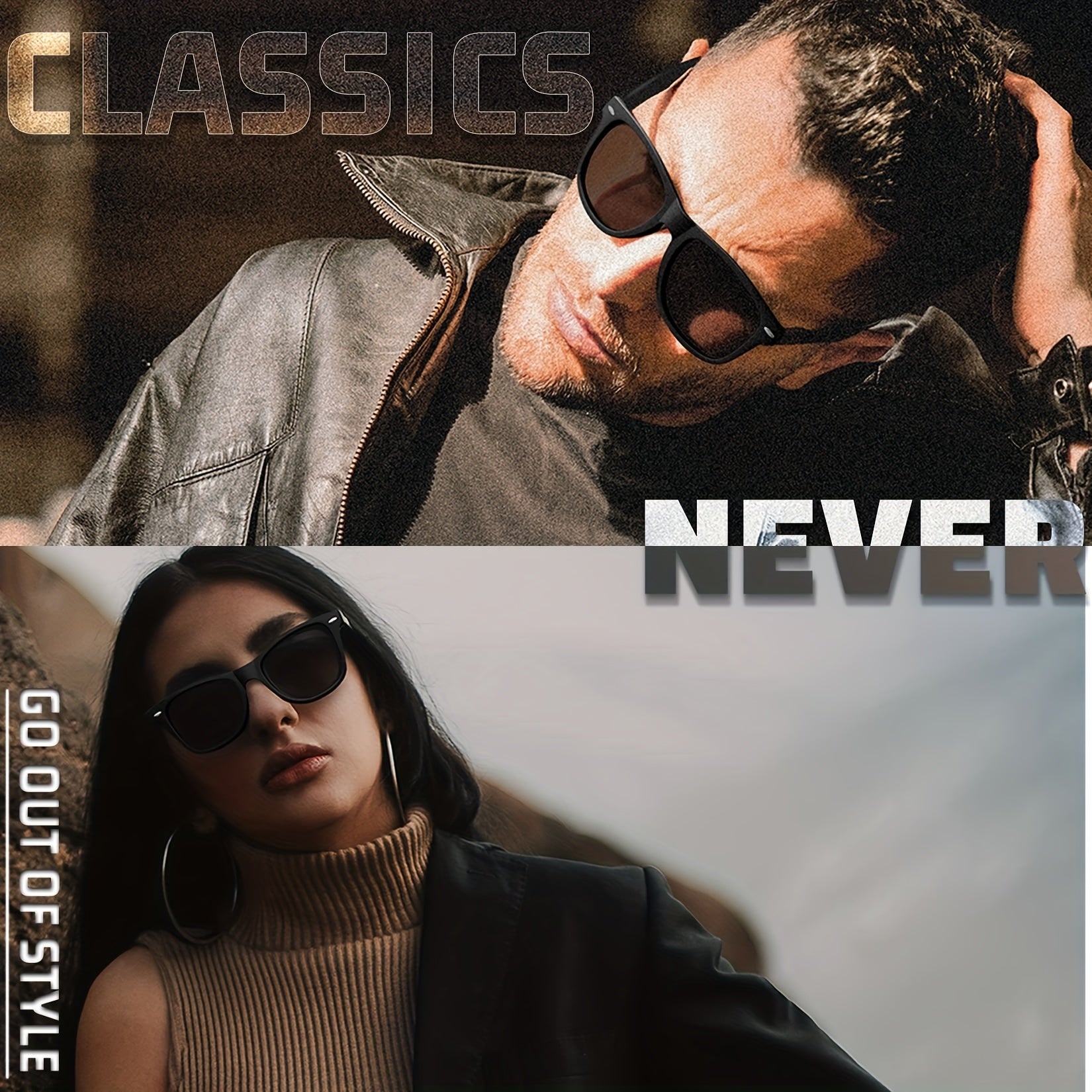 Polarized Sunglasses Semi Rimless Frame Driving Sun Glasses