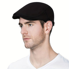 Men's Beret Adjustable Newsboy Cap Soft Woven Hat