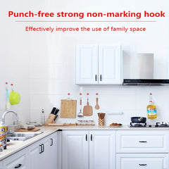 10-50pcs Punch Hook Strong Sticker Adhesive Bathroom Coat Transparent