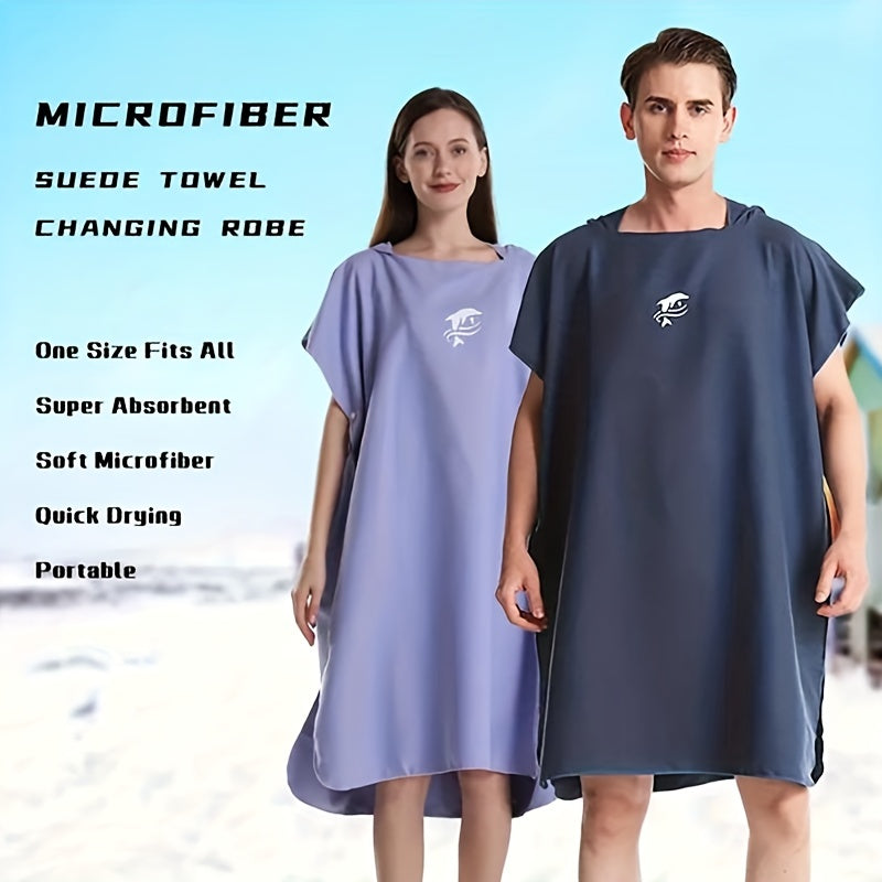 Quick Dry Microfiber RV Bath Robe Towel Poncho Nightclothes
