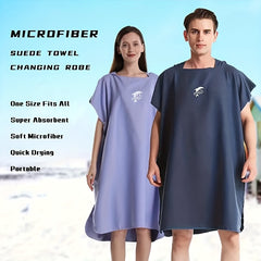 Quick Dry Microfiber RV Bath Robe Towel Poncho Nightclothes