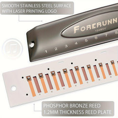 12 Hole Chromatic Harmonica Easy To Play And Carry