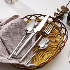 24pcs Silverware Set Mirror Polished Cutlery Utensil Set Home Kitchen