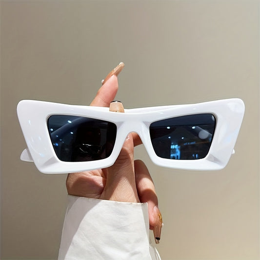 Cat Eye Wide Temple Sunglasses Triangle Glasses Concave Hip Hop Sunglasses