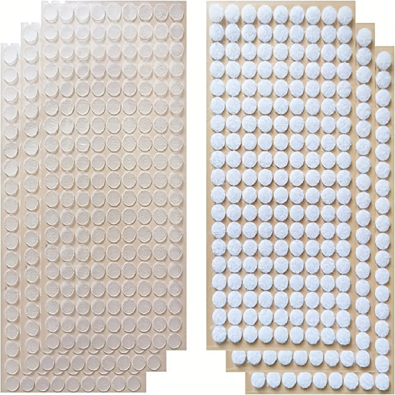 1000pcs 500pairs 20mm Clear Sticky Back Hook And Loop Tapes