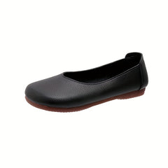 Women's Classic Flat Shoes Faux Leather Slip On Lightweight & Comfortable