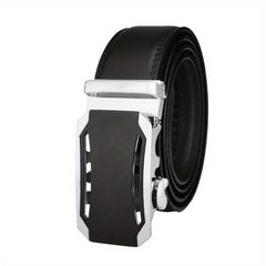Men's Leather Belt with Automatic Buckle