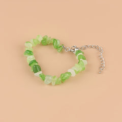 Natural Stone Bracelet Crystal Healing Chip Chain Bracelets