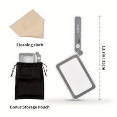 LED Lighted Rectangular Magnifying Glass 4X for Jewelry Books Elderly