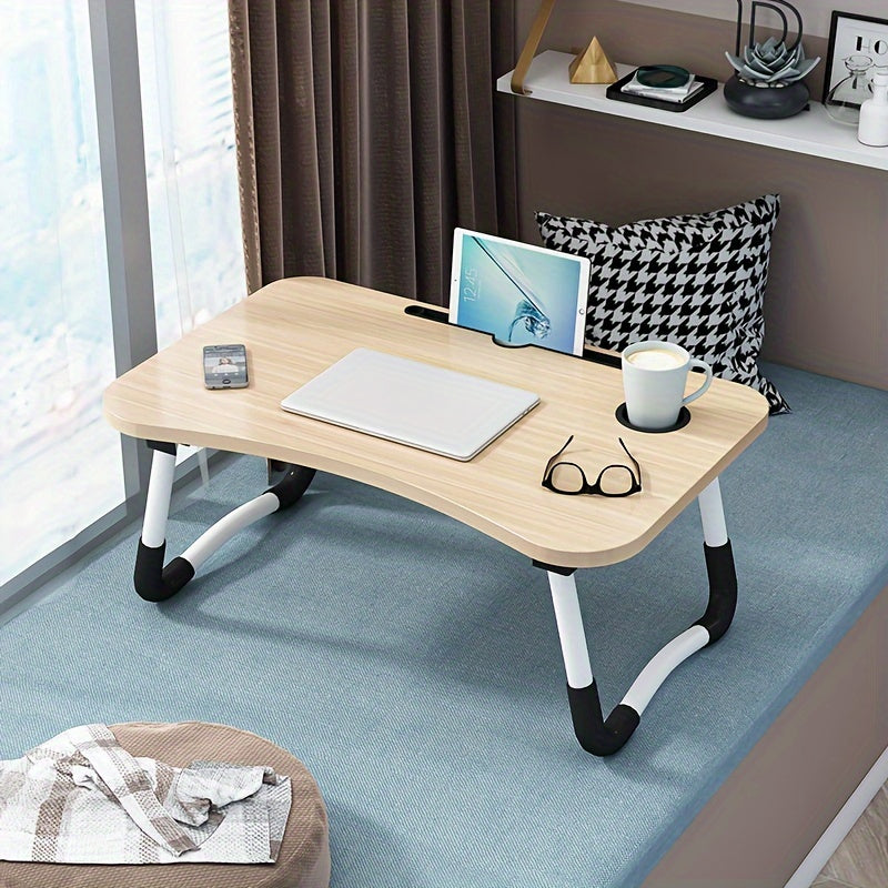 1pc Notebook Computer Desk Bed Lazy Folding Table For Student Dormitory Bedroom