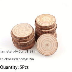 3 Thick Pine Wood Slices Circles With Tree Bark Log Discs DIY Crafts