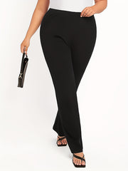  Solid High Rise Workwear Trousers