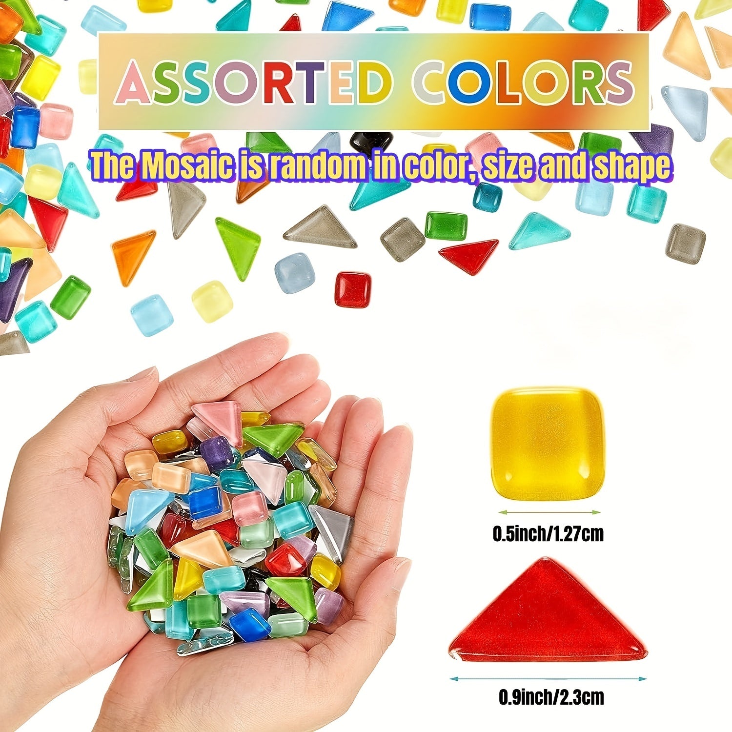 500g Mixed Crystal Mosaic Tiles Tiny DIY Hobbies Kids