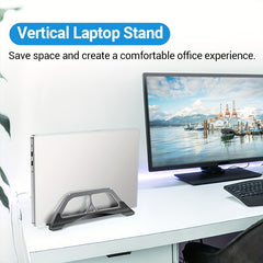 Vertical Laptop Stand Automatic Grabbing Laptop Stand Space Grey
