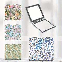 Pastoral Style Broken Flower Series Portable Makeup Mirror