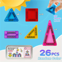 57pcs Mini Magnetic Building Blocks Small Size Iron Box Creative Stacking Toy