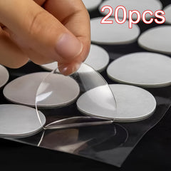 20 Transparent Double Sided Adhesive Stickers Removable Round Traceless Adhesive