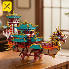 Dragon Boat Building Blocks Model for Parties