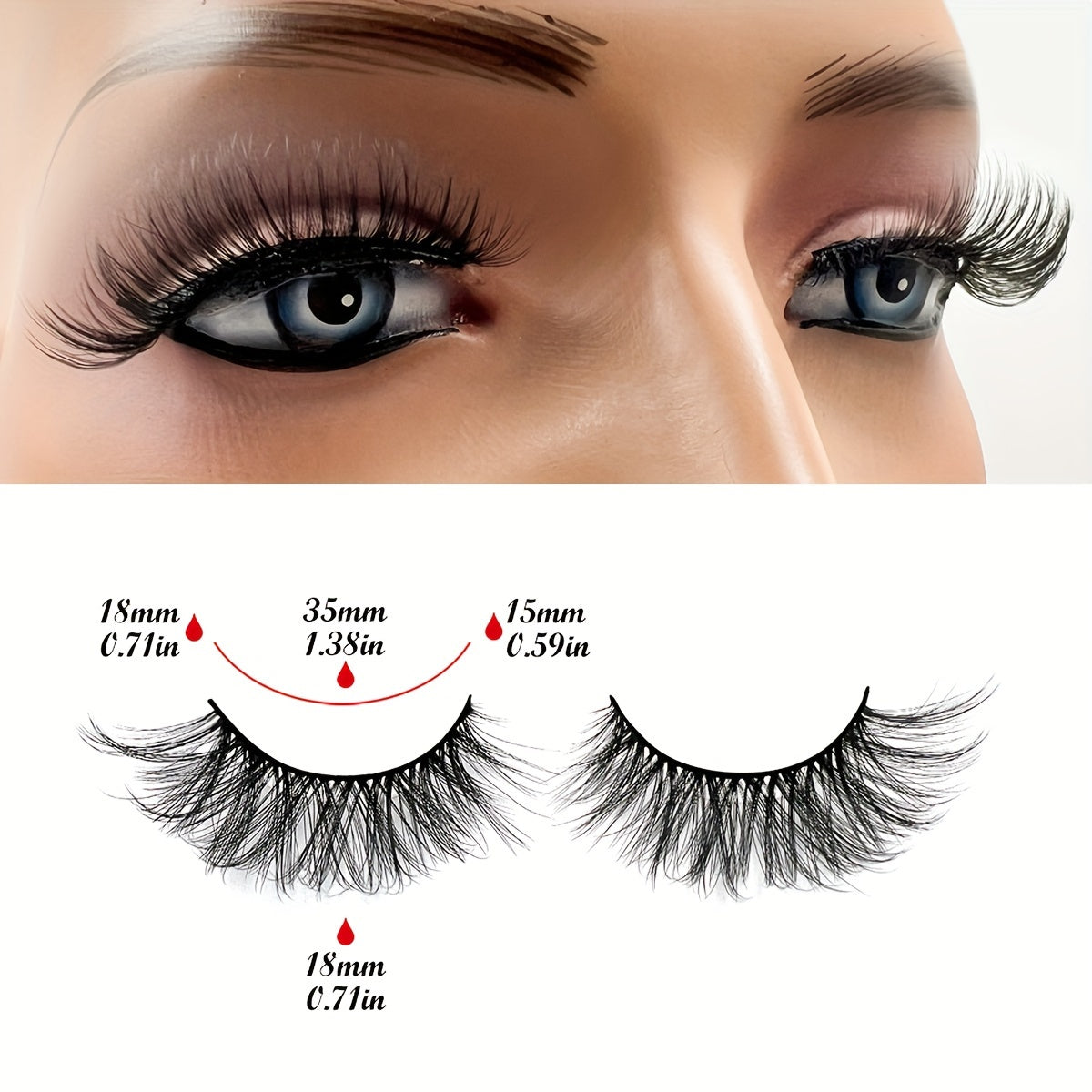 7 Pairs 3D Silk False Eyelashes Natural Dramatic Thick Slender Lashes