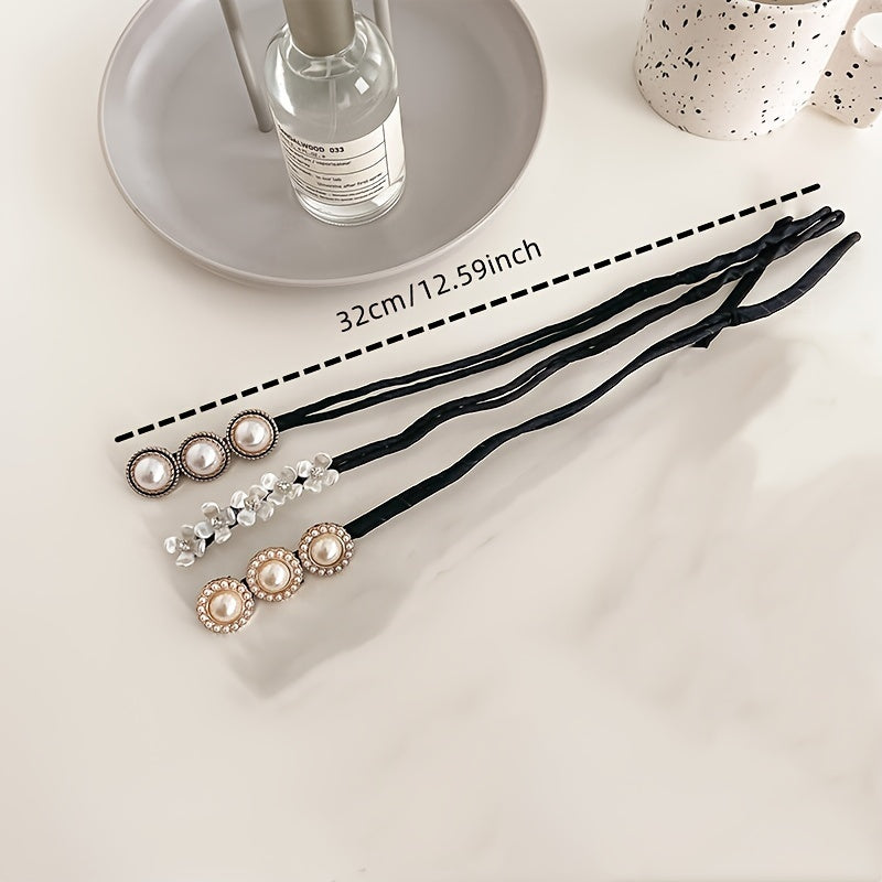 Faux Pearl Magic Bun Maker Hair Ties