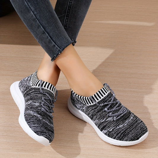 Women's Knitted Running Shoes Lightweight Low Top Sneakers