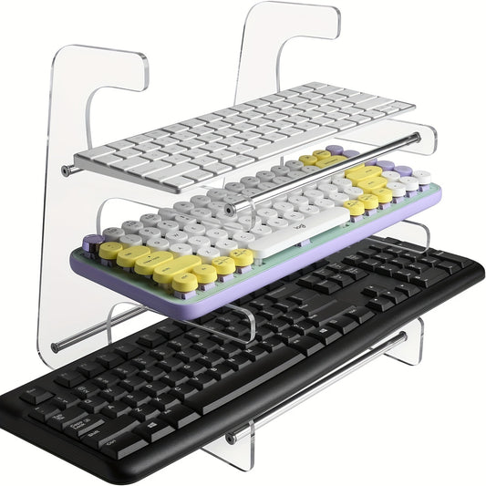 Acrylic Keyboard Stand 3 Layer Storage Rack