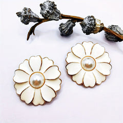 2pcs Faux Pearl Flower Shoe Charms DIY Accessories