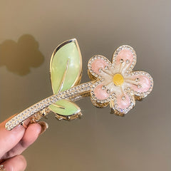 Enamel Flower Hair Claw Shark Claw Ponytail Holder Hair Accessories