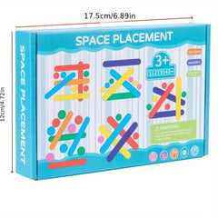 Wooden Rainbow Stacking Game Set with Colorful Discs Educational Toy