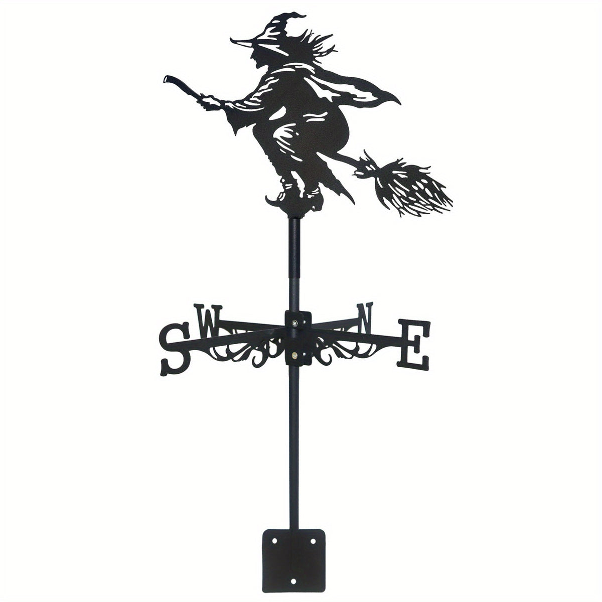 Stainless Steel Weather Vane Magic Broom Shape Metal Weathercock