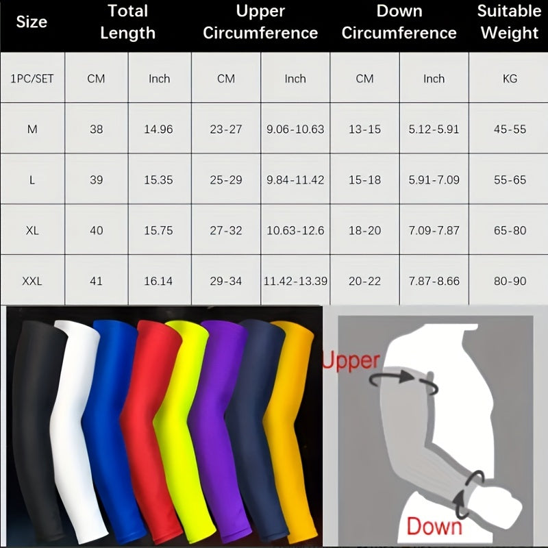 1PC Extended Sports Arm Guards Sleeves Elbow Wrist Guard