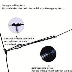 1pcs String Hook Fishing Set Strong PE Line Casting Rod Line Set