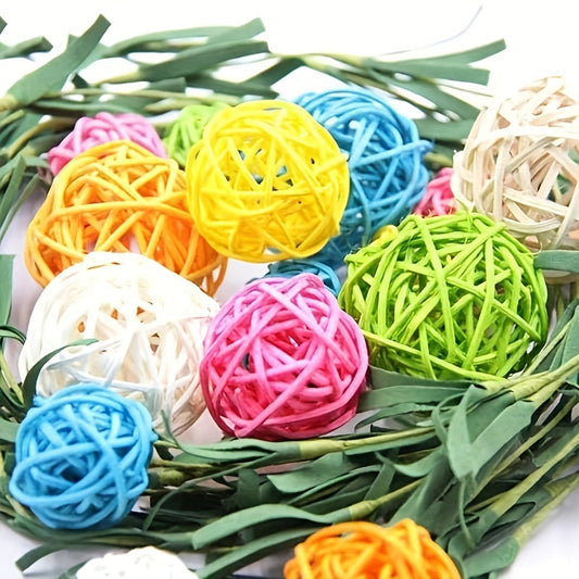 10pcs Vine Ball Parrot Toy for Bird Training and Exercise