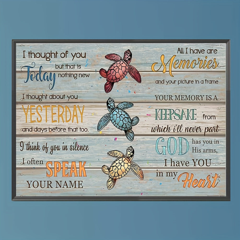 Sea Turtle Graffiti Board Canvas Poster Prints for Home Wall Decoration