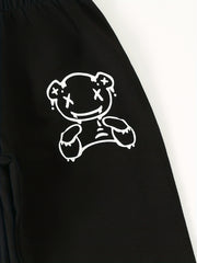 Boy's Bear Print Stretch Pants for Spring and Fall