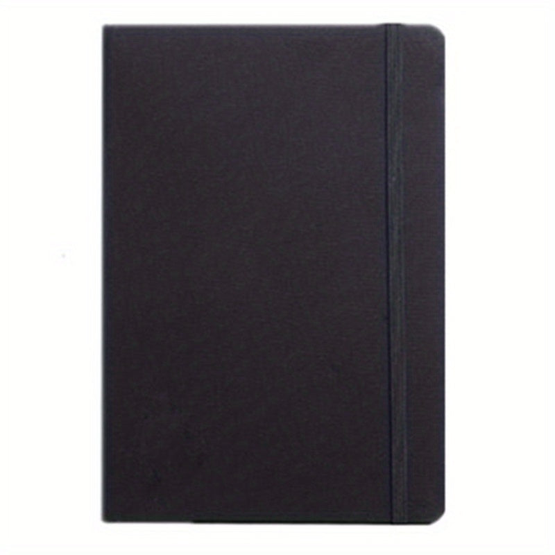 Hard Leather Office Notebook with Elastic Band & Cloth Surface