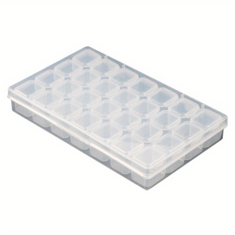 Clear Rhinestone Storage Box Nail Art Decoration Display Case Organizer