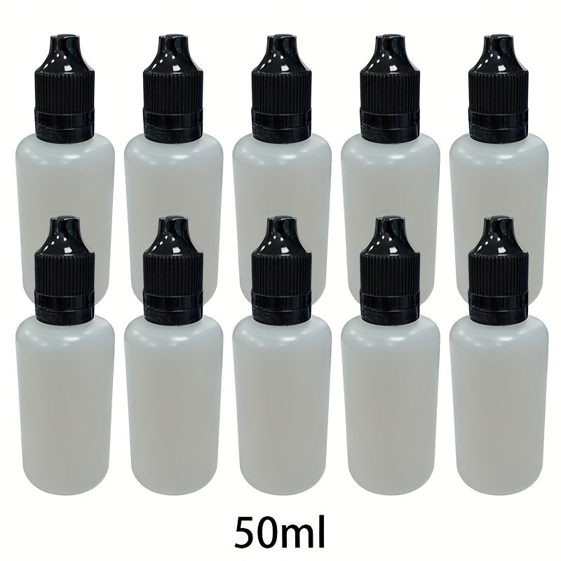 10pcs Plastic PE Dropper Bottles With Tamper Childproof Cap 10-120ML