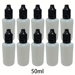 10pcs Plastic PE Dropper Bottles With Tamper Childproof Cap 10-120ML