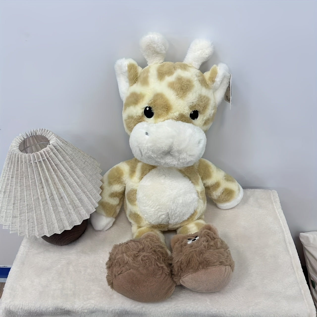 Large Giraffe Plush Toy - Brown & Spotted Cartoon Animal Stuffed Animal