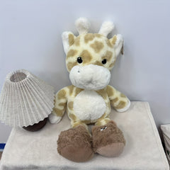 Large Giraffe Plush Toy - Brown & Spotted Cartoon Animal Stuffed Animal