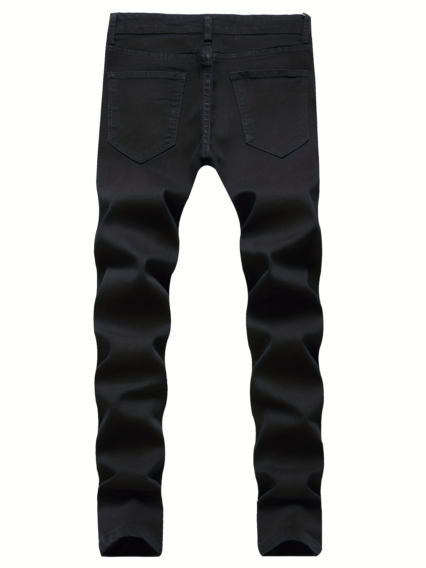 Men's Ripped Skinny Stretch Jeans Slim Fit Denim Pants