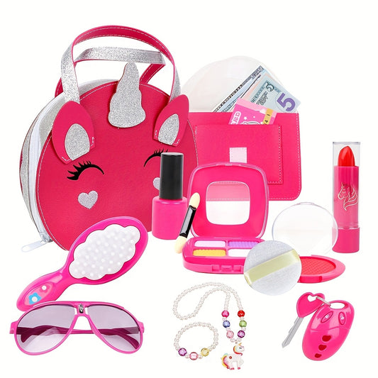Children's Girl Makeup Toy with Durable Zipper - Princess Role Play Set