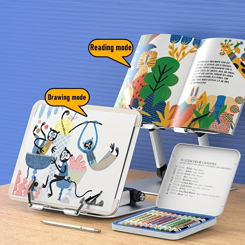 Adjustable Students' Reading Rack Foldable Aluminum Alloy 180 Degree Adjustment