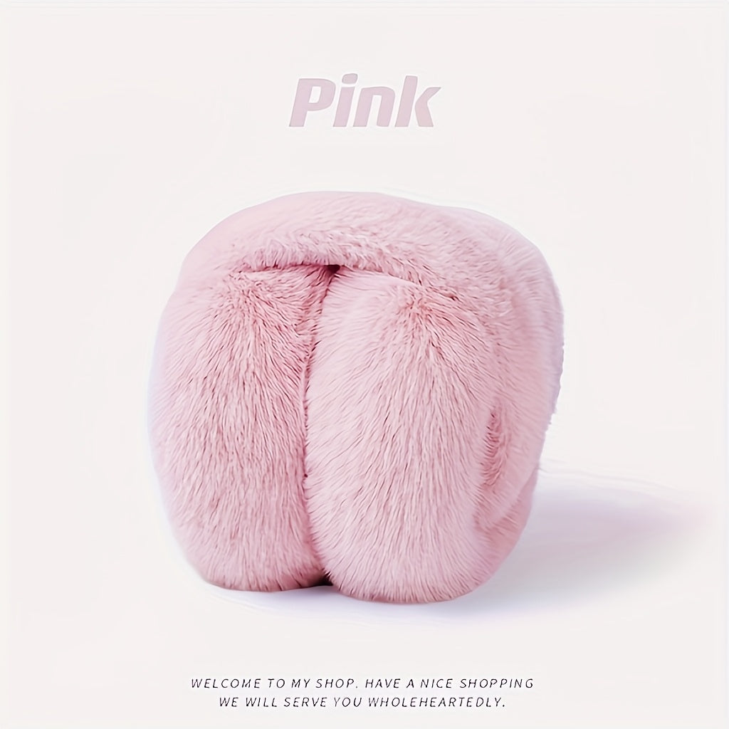 Stylish Plush Ear Warmers Lightweight & Foldable for Winter Comfort