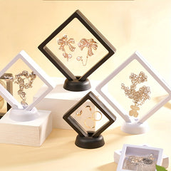 PE Film Suspension Jewelry Display Box Square 3D Album Floating Frame Holder