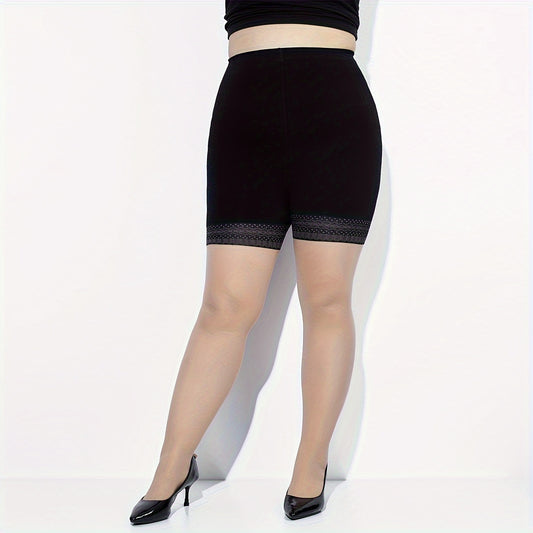  Floral Two Tone Control Top Tights
