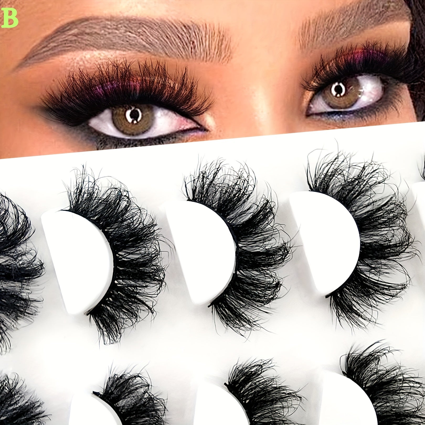 5 Pairs Thick Faux Mink False Eyelashes