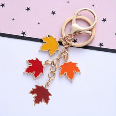 Maple Leaf Keychain Pendant Decoration For Car Keys Backpacks Wallets